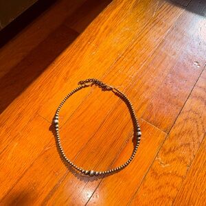 Elegant Silver Beaded Necklace